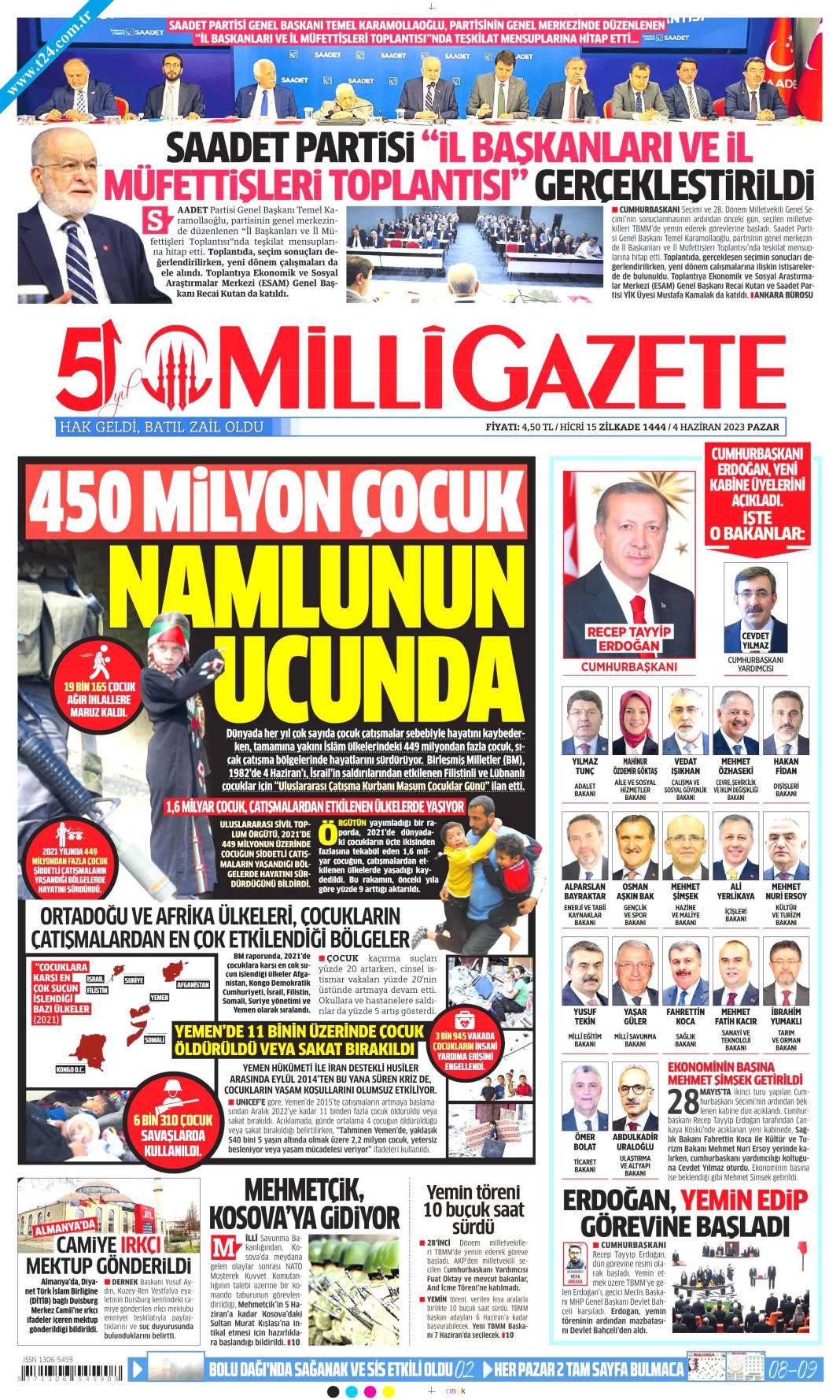 Gazeteler, Erdoğan’ın açıkladığı yeni kabine listesini manşetlerine nasıl taşıdı? İşte günün manşetleri 4